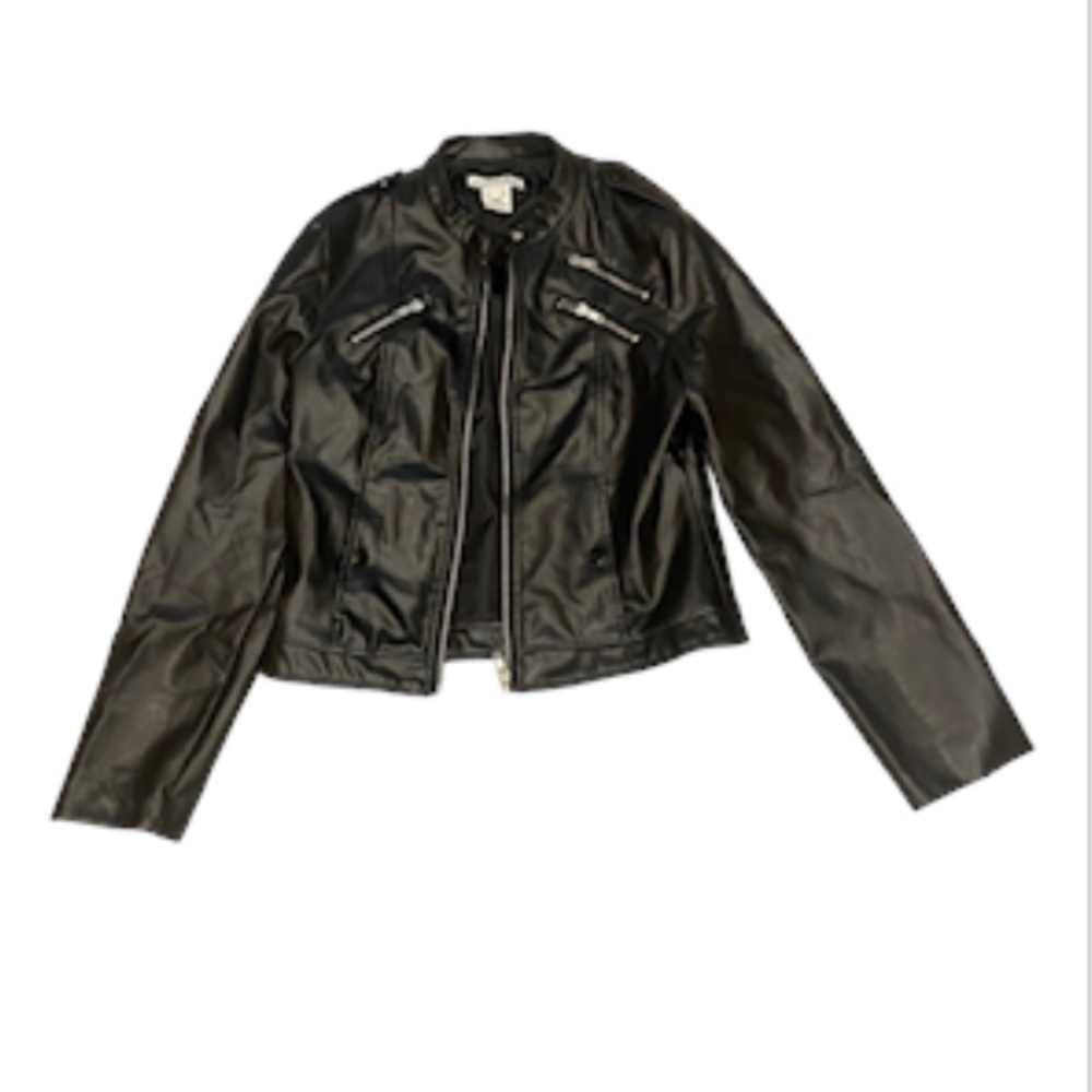 Black leather jacket